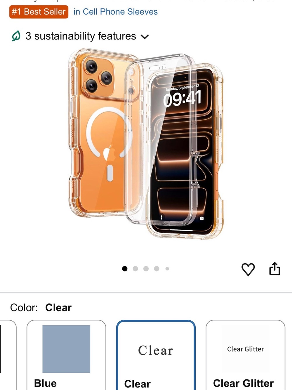 Clear Protective Phone Case for iPhone with MagSafe Compatibility - Clear